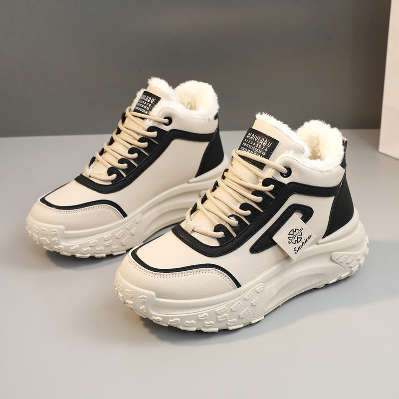 Damen Sneaker Warmfutter Rutschfest Modisch