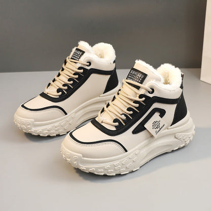 Damen Sneaker Warmfutter Rutschfest Modisch