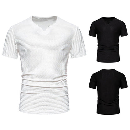 Herren T-Shirt Kurzarm Wellenmuster Trendig Sommer