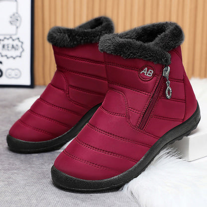 Damen Winterstiefel Isoliert Rutschfest Mit Reißverschluss - BerlinGlamour