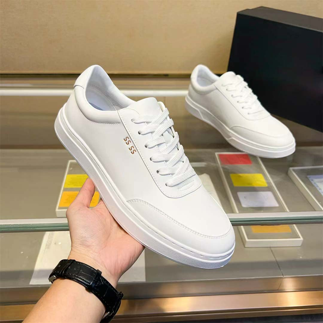 Damen Sneaker Leder Schuhe Bequem Perforiert Modisch