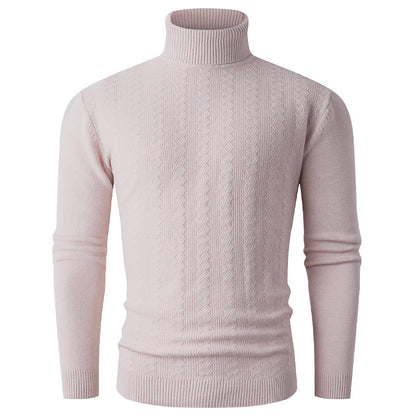 Herren Rollkragenpullover Strick muster Zopf Kragen Modern