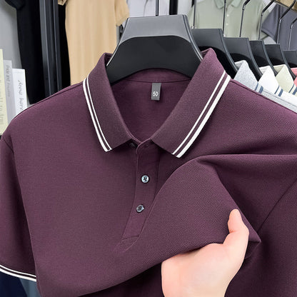 Herren Poloshirt Sportlich Modern Piqué-Stoff