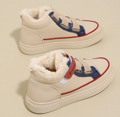 Damen Sneaker Warmgefüttert Sportlich Klettverschluss