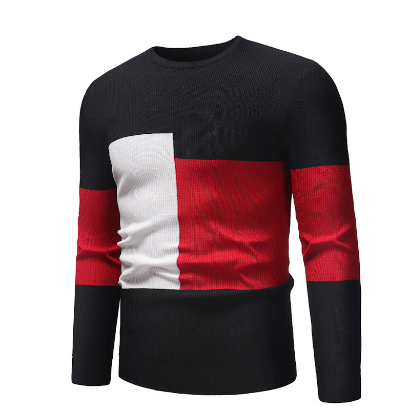 Herren Strickpullover Modern mit Farbblock Design Trendy