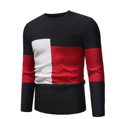 Herren Strickpullover Modern mit Farbblock Design Trendy