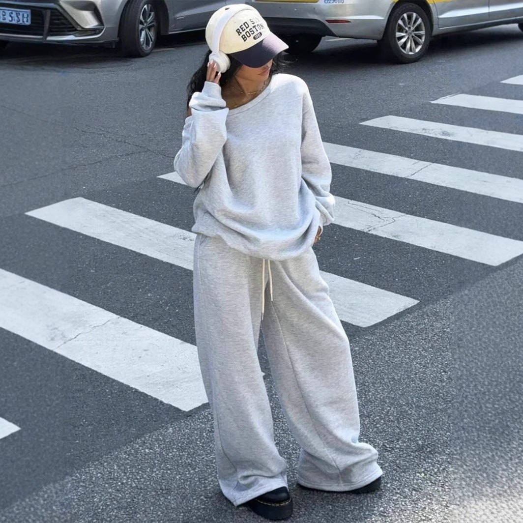 Damen Oversized Sweatanzug Bequem Atmungsaktiv Damenmode - BerlinGlamour