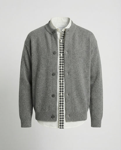 Karomuster Strickjacke Lagenlook Unisex