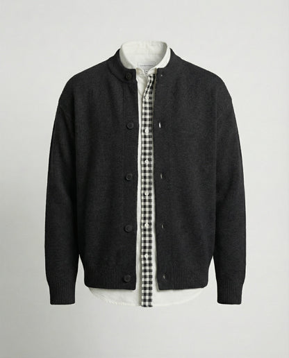 Karomuster Strickjacke Lagenlook Unisex