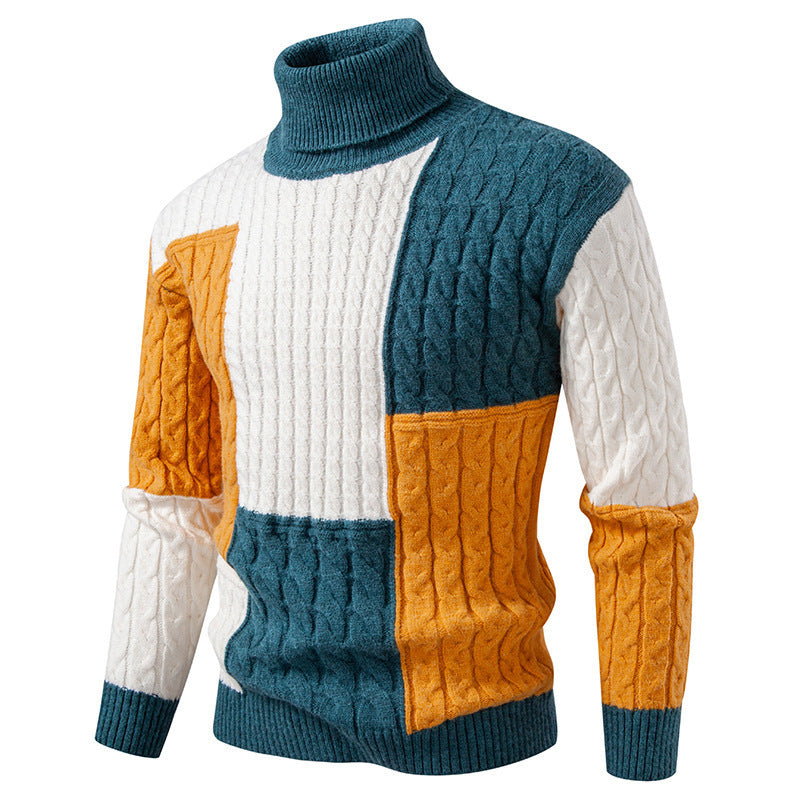 Herren Pullover Rollkragen Modern Strickdesign