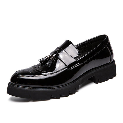 Damen Mokassins Elegante Quasten Schuhe Glänzend