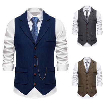 Herren elegante Strickweste mit modernen Details und praktischen Taschen BerlinGlamour