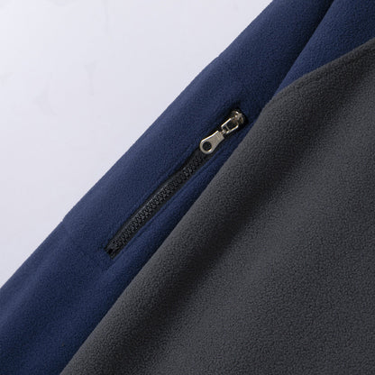 Herren Fleecejacke Stehkragen Reißverschluss Warm Funktionell