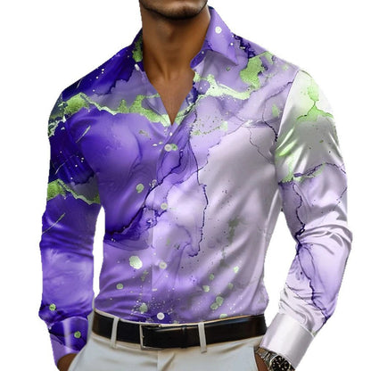 Herren Hemd Aquarell Design Modern Berlin Style
