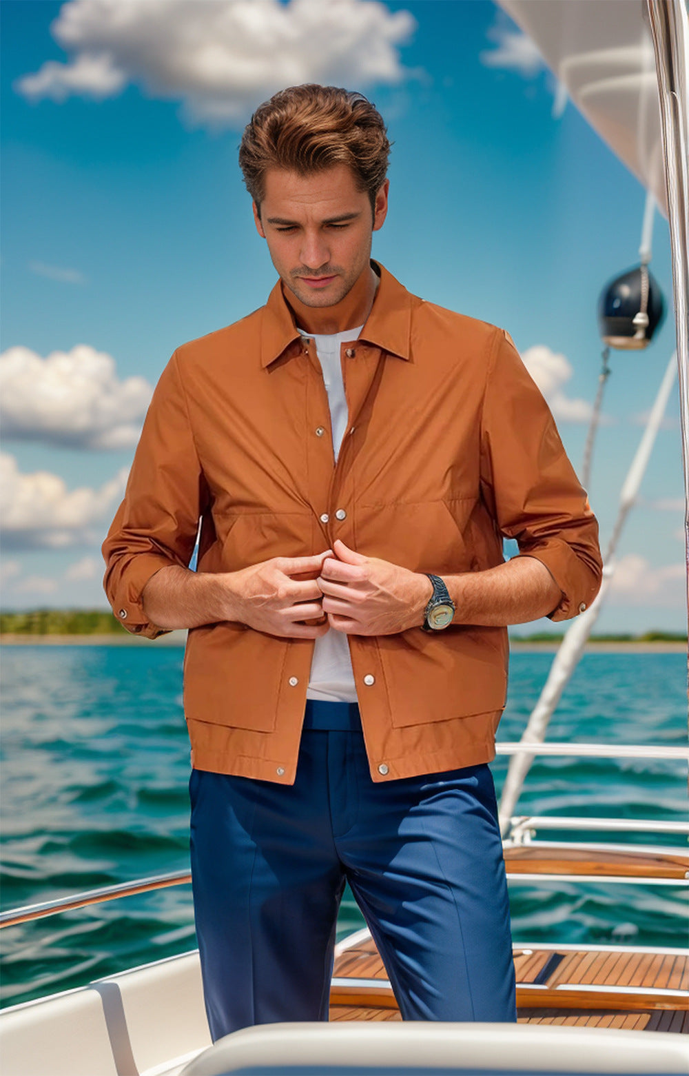 Leichte Herren Outdoor-Jacke Wasserabweisend Sportlich