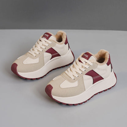 Damen Sneaker Warm Innenfutter Komfort Schuhe Winter