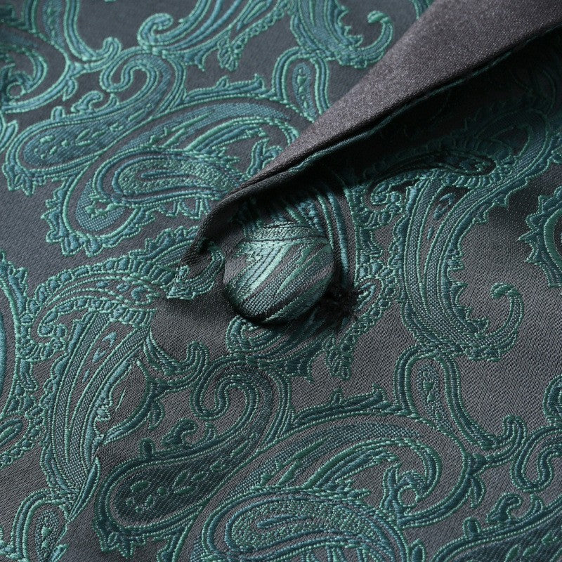 Herren Weste Elegant Paisley Muster Luxus Qualität