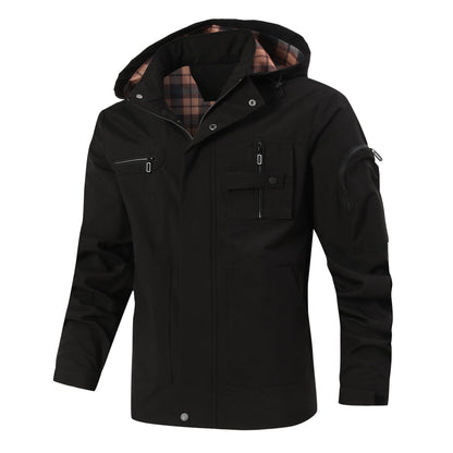 Herren Outdoor-Jacke Funktionell Wasserdicht Mit Taschen