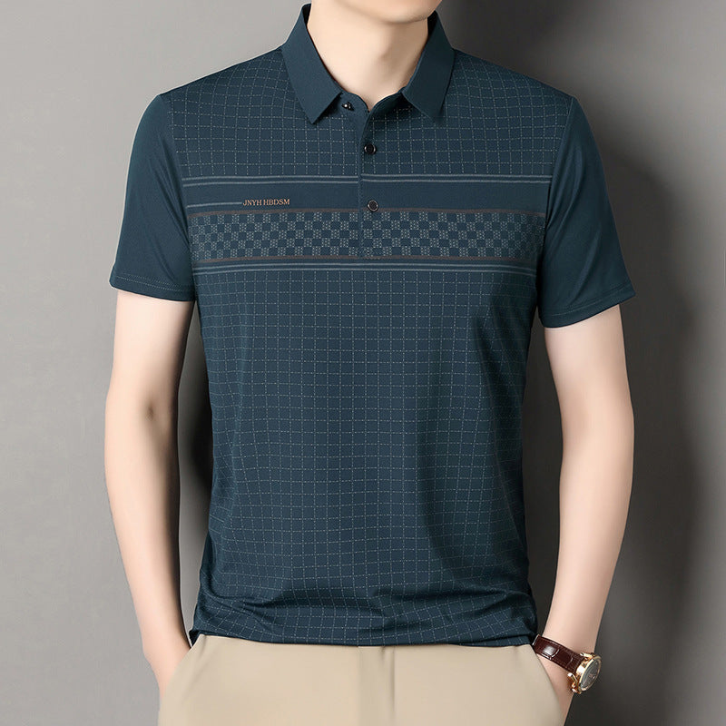 Herren Poloshirt Atmungsaktiv Piqué Kontraststreifen Modern - BerlinGlamour