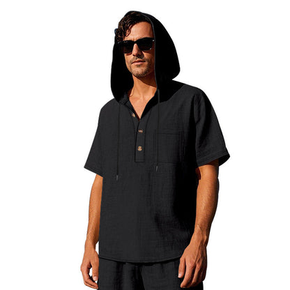 Herren Kapuzenpullover Mit Knöpfen Stylish Modern