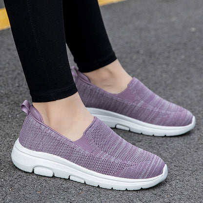 Damen Fitnessschuhe atmungsaktiv Mesh Slip-On Sneaker - BerlinGlamour