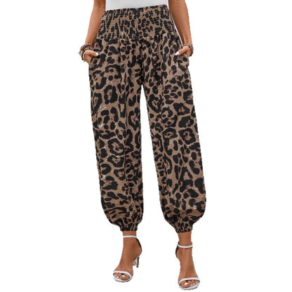 Weite Damen-Hosen Leopardenmuster Trendy Elegant