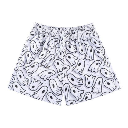 Herren Badehorts Ghost Print Schwarz Modern