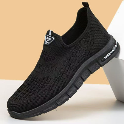 Damen Sneaker Sportlich Atmungsaktiv Slip On