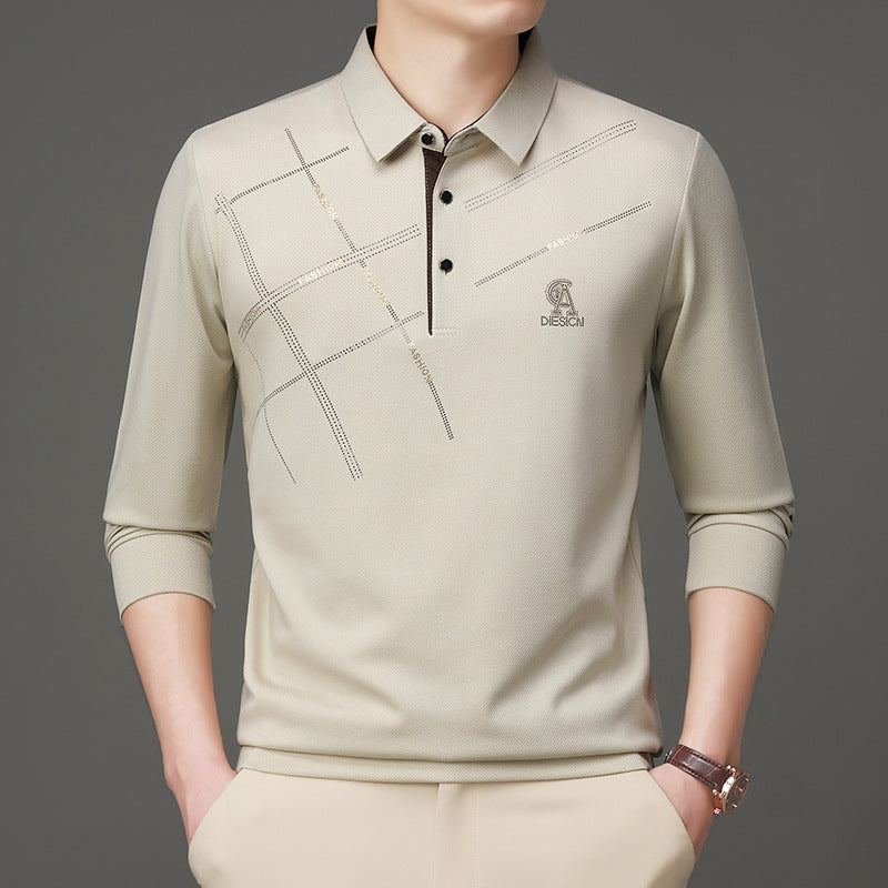 Herren Poloshirt Modern Grafikdruck Funktionstuch