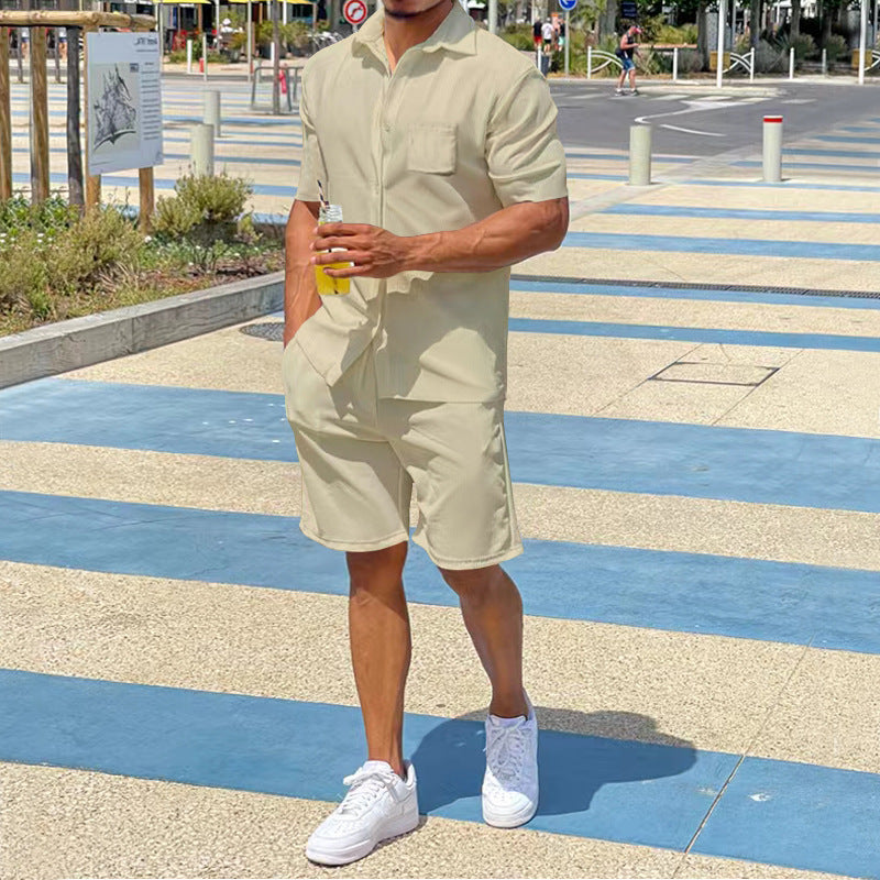 Herren Kurzoverall Lässig mit Taschen Sommer