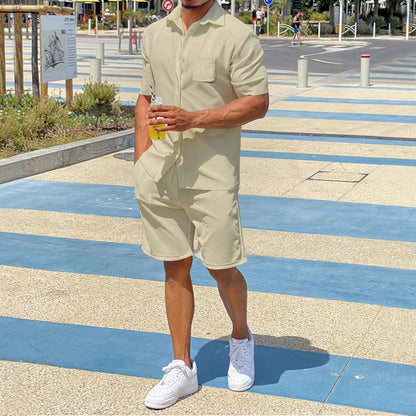 Herren Kurzoverall Lässig mit Taschen Sommer