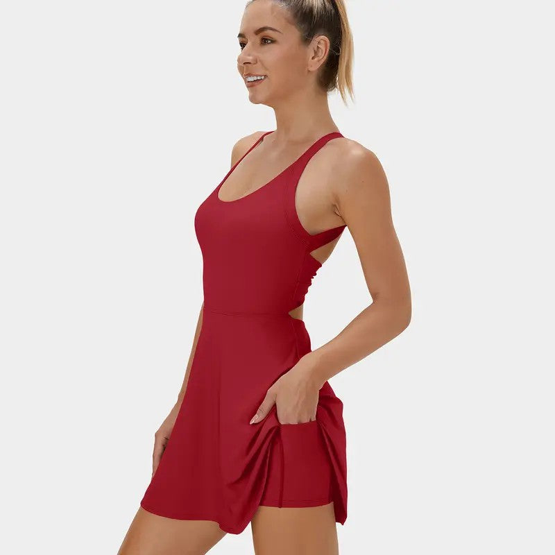 Sportkleid 2-in-1 Rückenfrei mit Taschen - BerlinGlamour