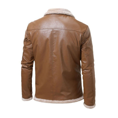 Herren Lederjacke Modern mit Weichem Innenfutter