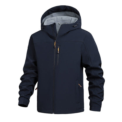 Herren Softshell-Jacke Wasserabweisend Verstellbare Kapuze