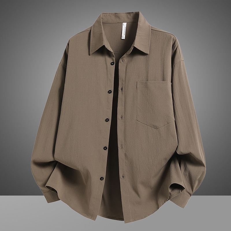 Herren Overshirt Lässig Modern mit Brusttasche