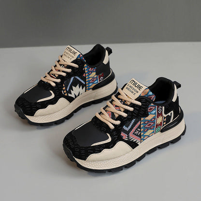 Damen Sneaker Sportlich Farbenfroh Ethno Muster