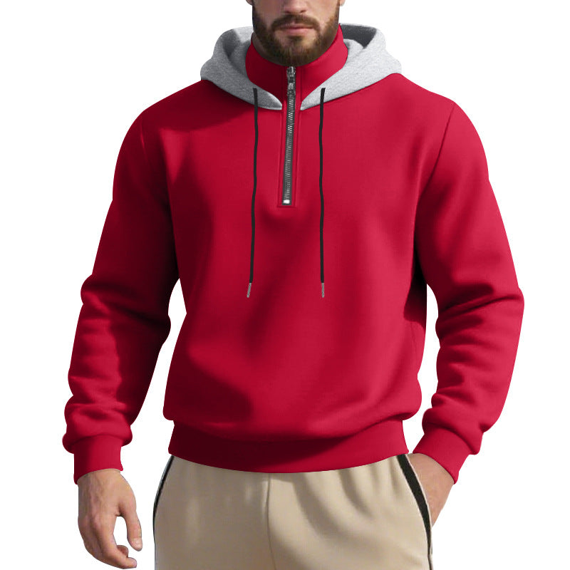 Herren Sweatjacke Reißverschluss Kragen Hoch Modern