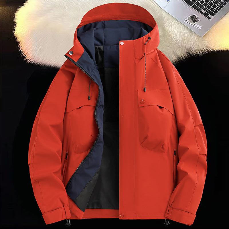 Herren Funktionsjacke atmungsaktiv wasserabweisend mit großen Taschen