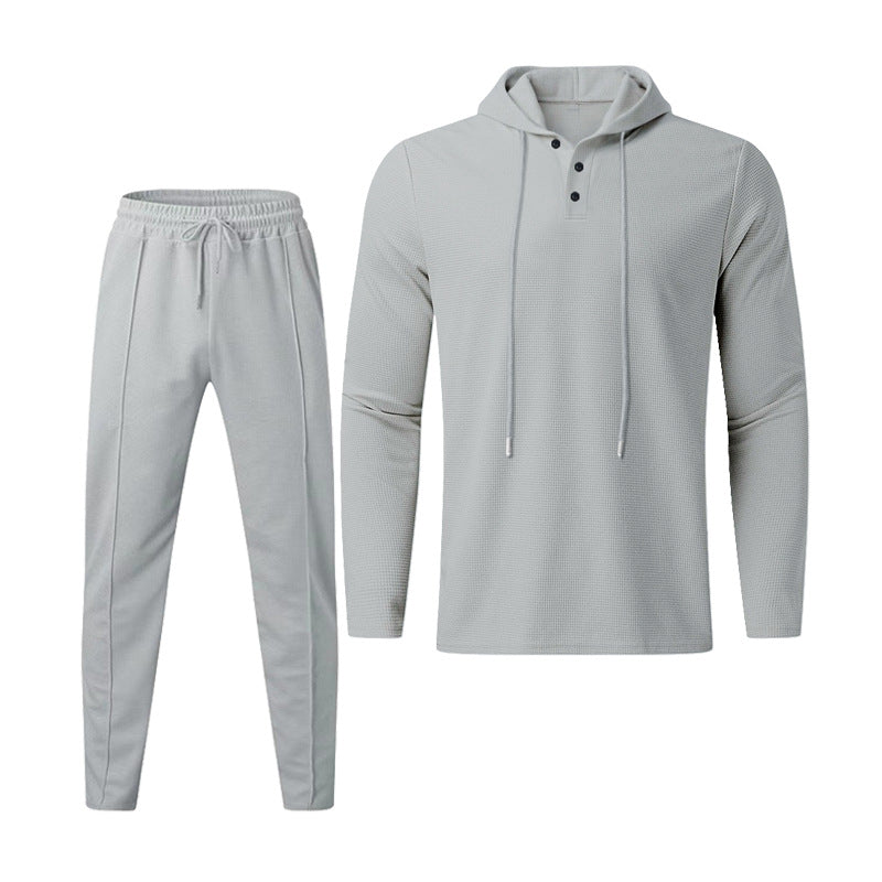Herren Sportset Hoodie Jogginghose Strukturiert Modern