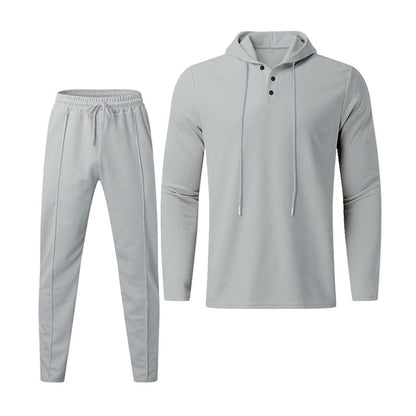 Herren Sportset Hoodie Jogginghose Strukturiert Modern