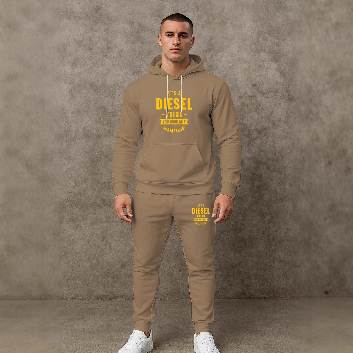 Herren Sweatanzug Sportlich Komfortabel Mit Kapuze