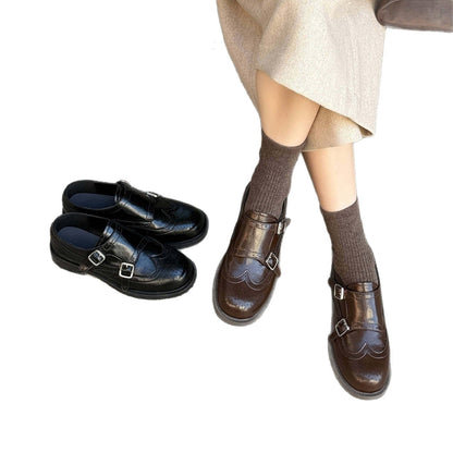 Damen Slipper Stilvolle Schnallen Schuhe Warm Bequem