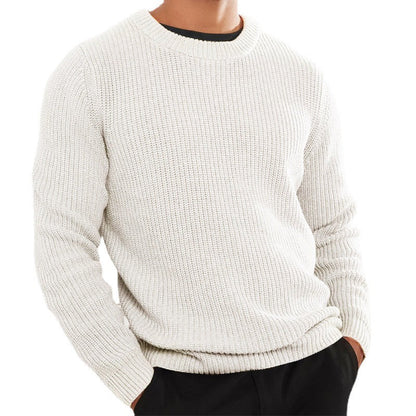 Herren Pullover Grobstrick Strukturiert Hochgeschlossener Kragen