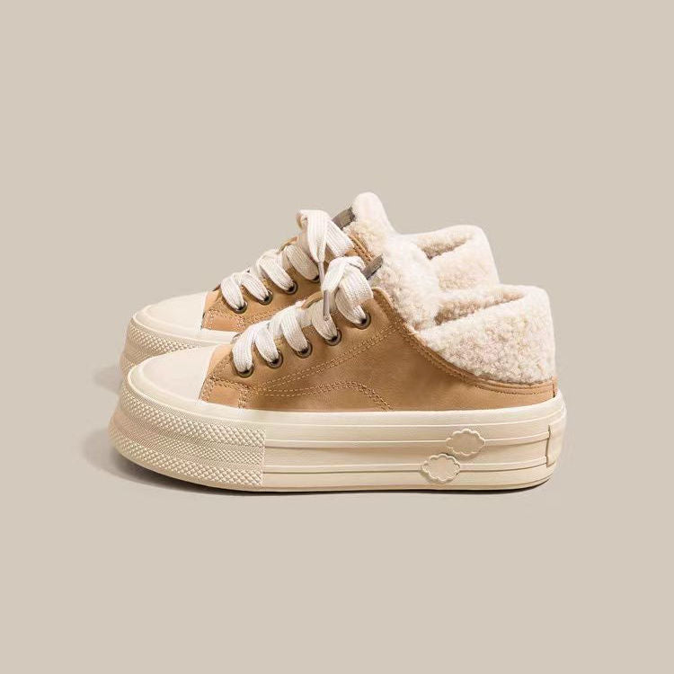 Damen Sneaker Warm Kuschelig Hoher Kragen Winter - BerlinGlamour