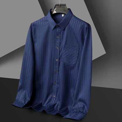 Herren Hemd Langarm Elegant Streifen Design