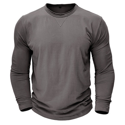 Bequemes Herren Langarmshirt aus Baumwolle Modern