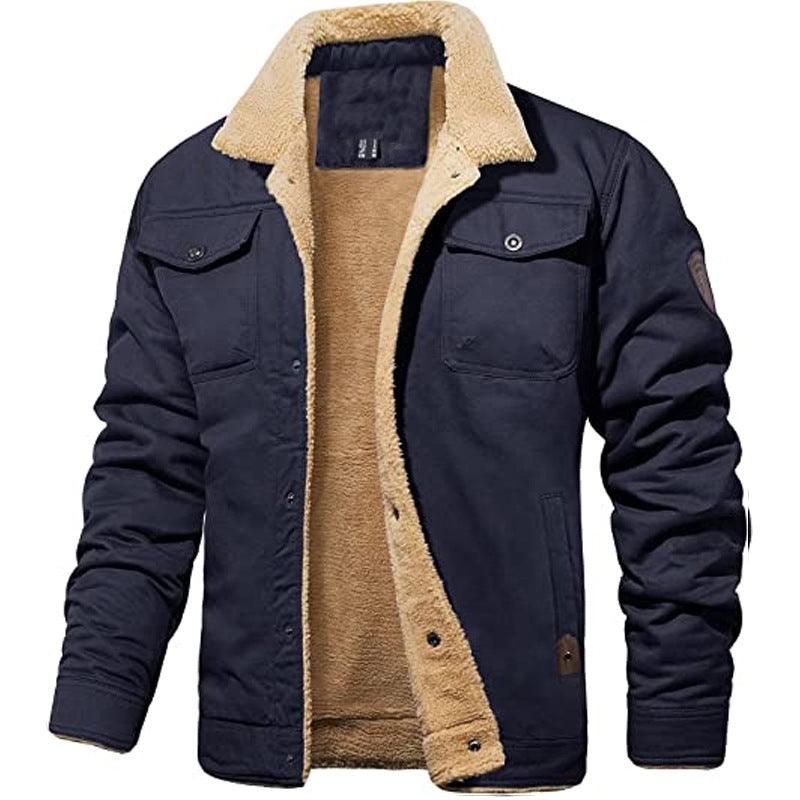 Herren Winterjacke Gefüttert Warm Isoliert