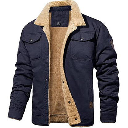 Herren Winterjacke Gefüttert Warm Isoliert