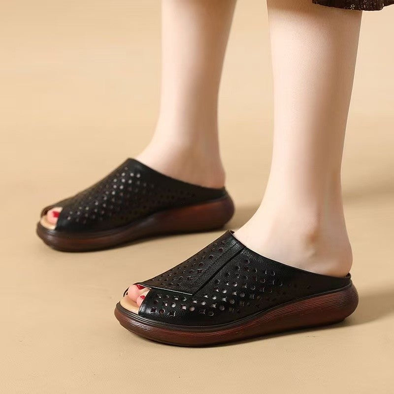 Damen Clogs Bequem Perforiert Komfortabel