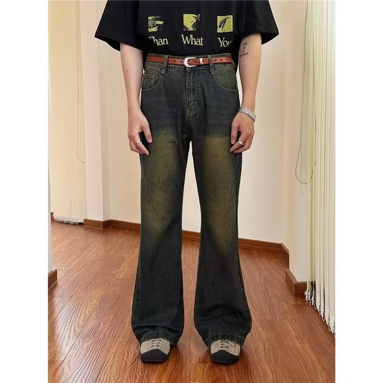 Herren Vintage-Jeans Hochbund Komfort-Schnitt